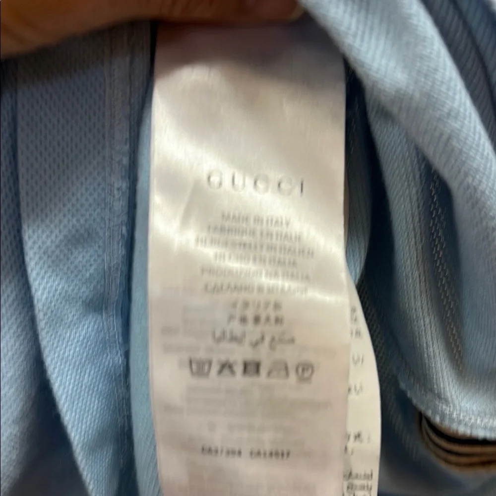 Gucci Blue Polo Shirt Casual Style medium